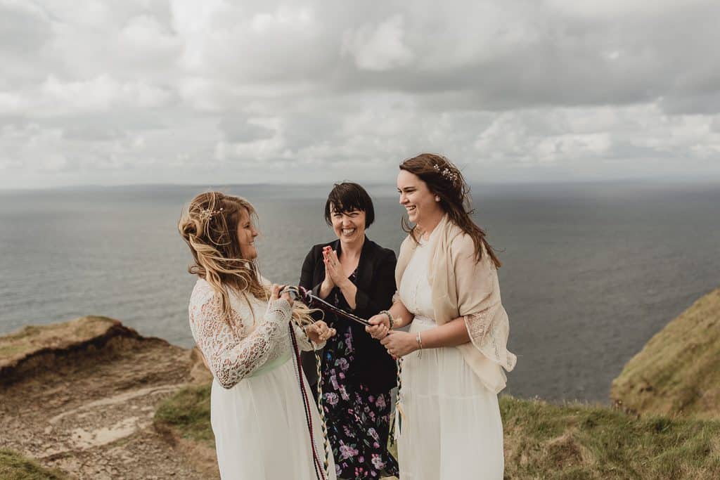 Elopement ceremony on Cliffs of Moher, Ireland